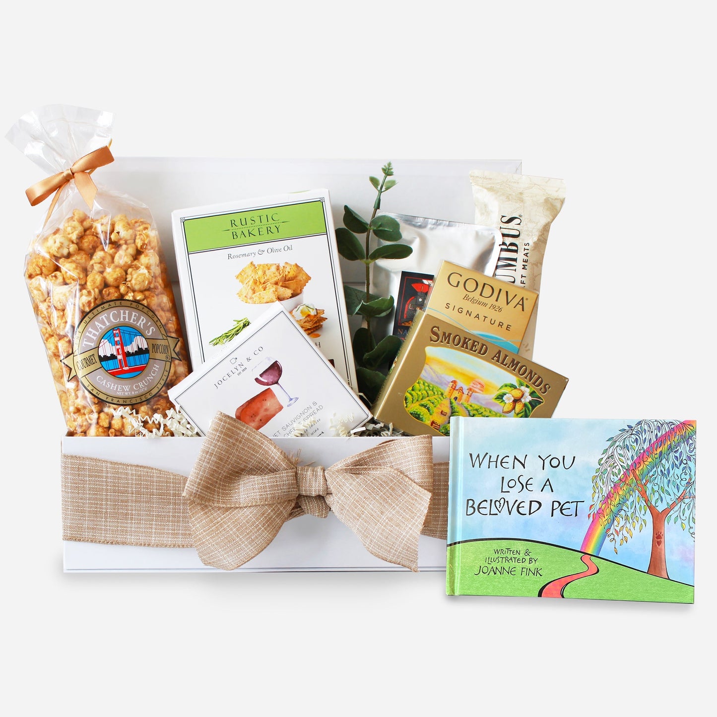 Pet Loss Sympathy Gift Basket with Comfort Book