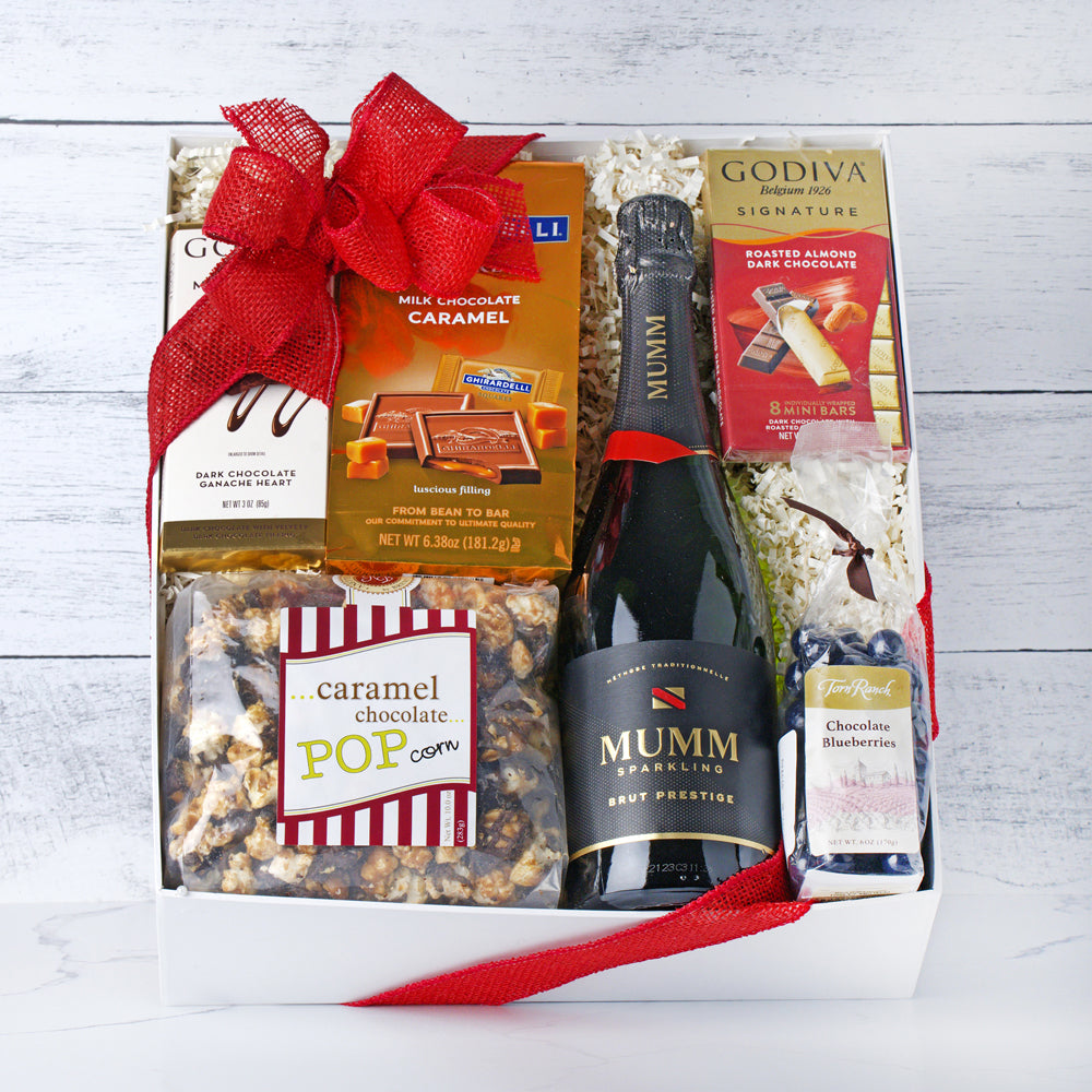 California Champagne & Chocolates Gift Basket