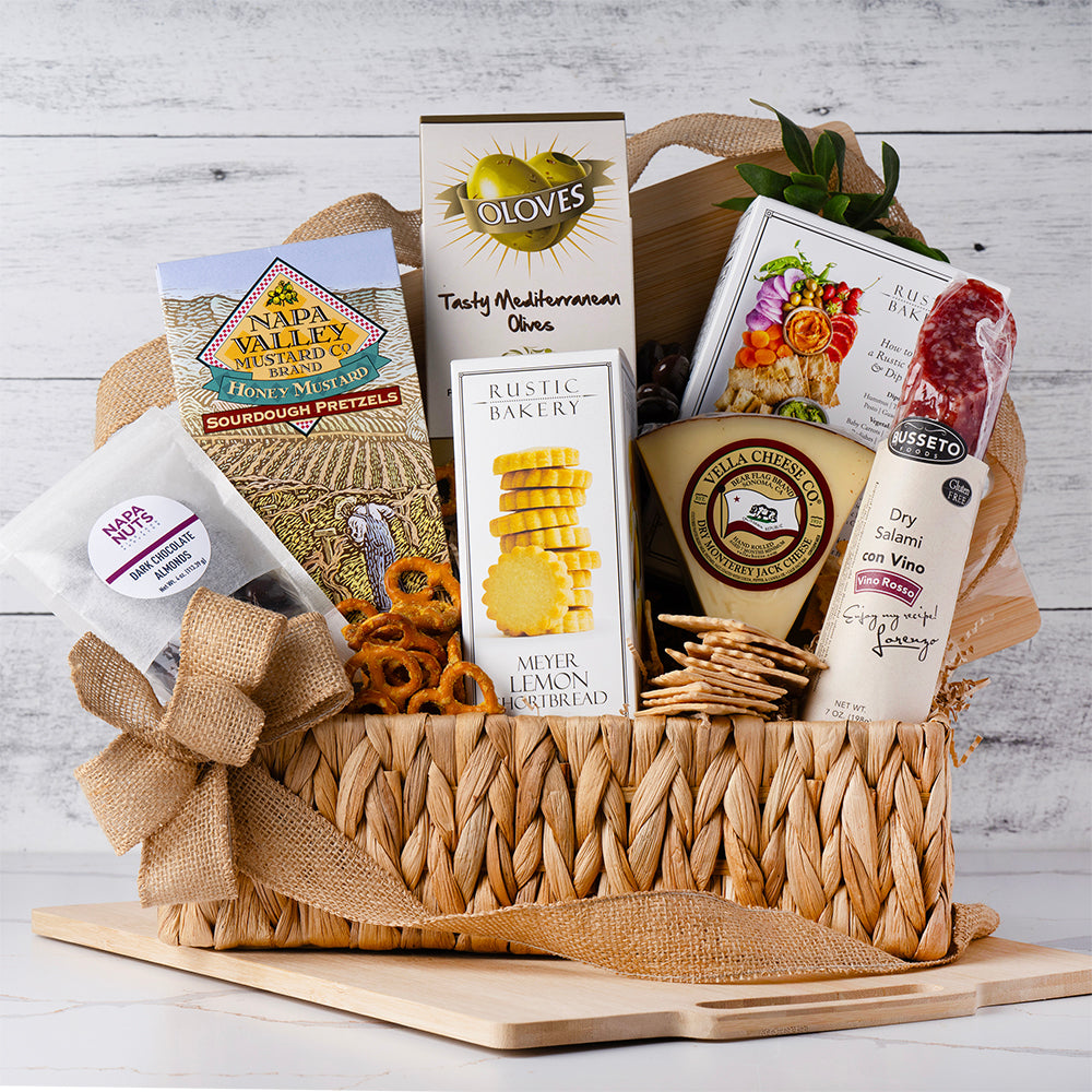 Napa Charcuterie & Cheese Board Gift Basket