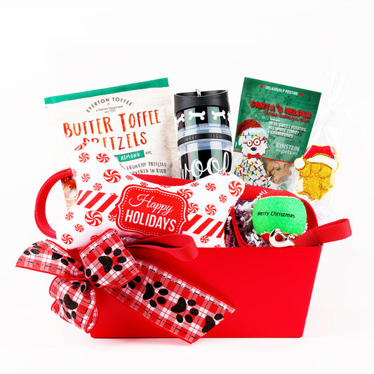 Jolly Leash & Treats Gift Basket