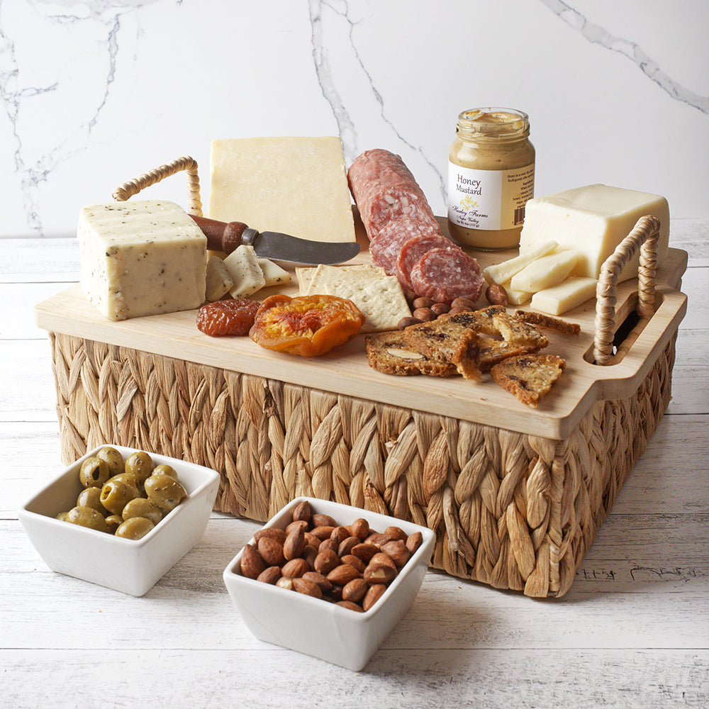 Charcuterie and Cutting Board Picnic Gift Basket