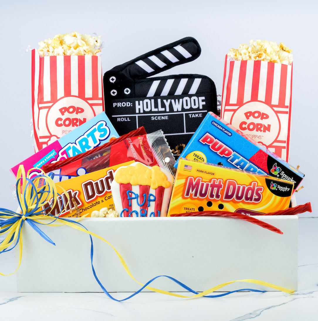 Paws & Popcorn Movie Night Gift Basket