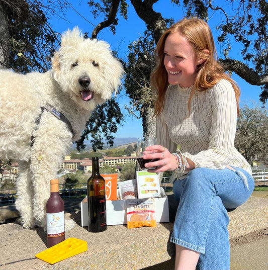 'Tails and Tastings' Wine Gift Basket for Dog Owners