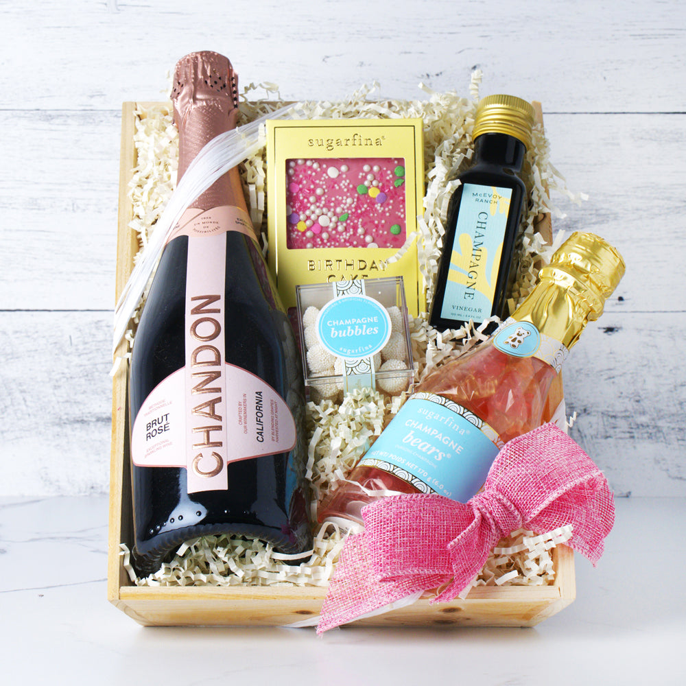 Pink Perfection Birthday Treats Gift Basket