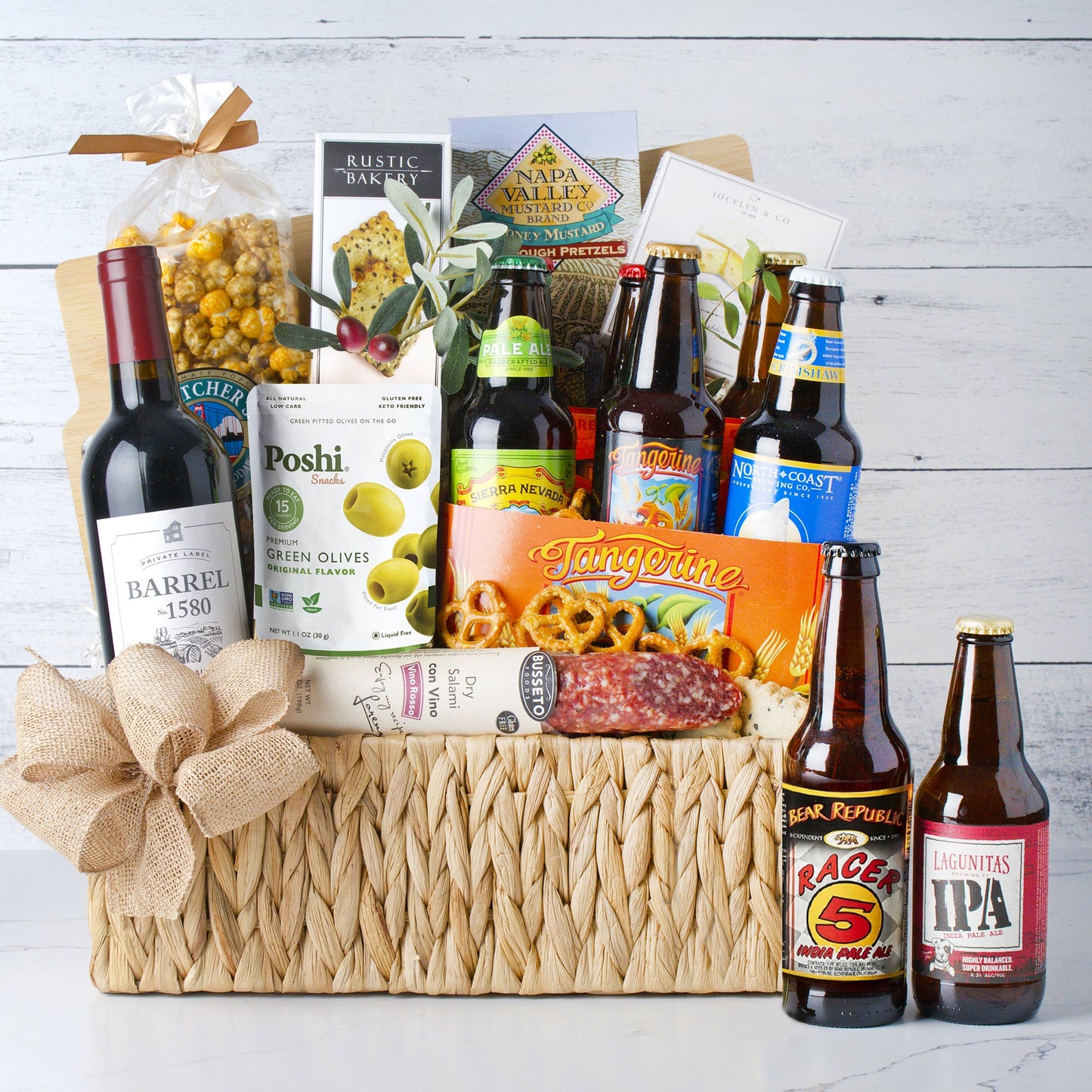 Napa Wine and Craft Beer Pairing Basket