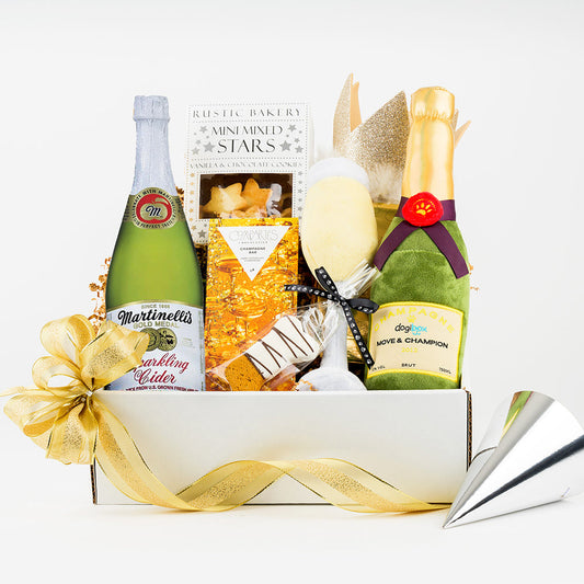 Dog Lover's Sparkling Cider Celebration Gift Basket