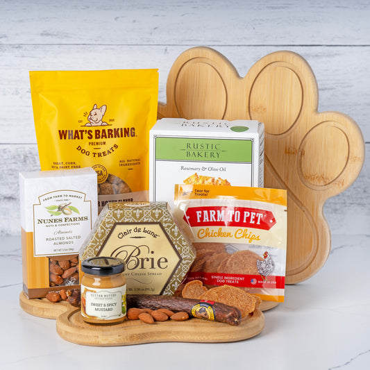 Pawsitively Gourmet Picnic Adventure Buddies Gift Basket for Dog Lovers by Lucca the Napa Dog