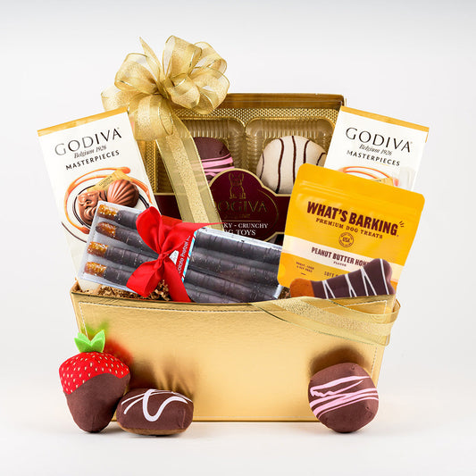 Pampered Paws & Chocolate Delights Gift Basket