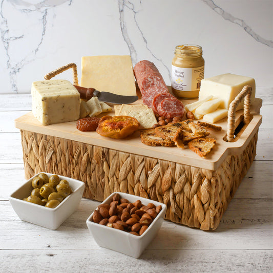 Charcuterie Basket and Cutting Board Duo