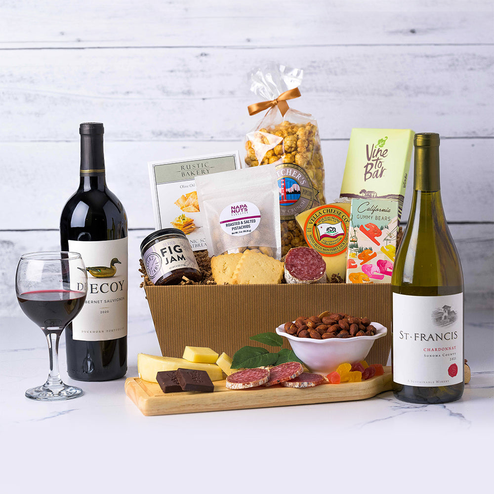 California Wine & Charcuterie Gift Basket