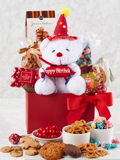 Happy Birthday Bear Gift Basket